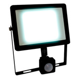 Reflector Led 50w iMac Con Sensor Movimiento Alta Potencia Exterior Carcasa Negro Luz Blanco Frío