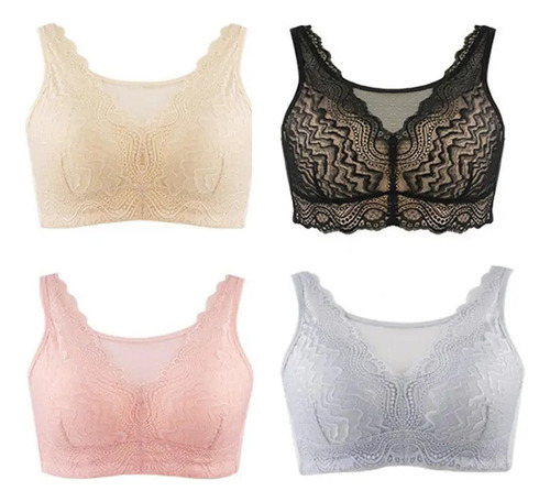 4pcs Prótesis De Sostén Con Pecho De Algodón Para Mastectomí