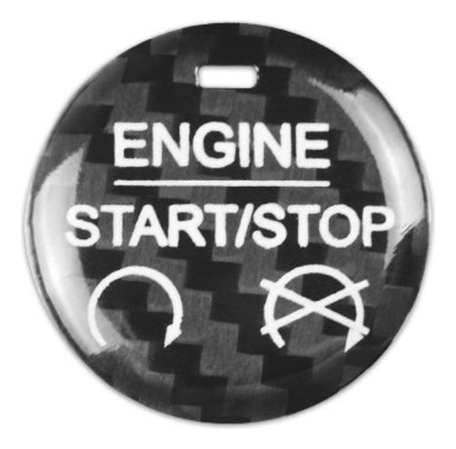 Botón Start-stop En Fibra De Carbono Ford Mustang (model A)