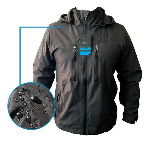 Corta Viento Hombre Impermeable Engomada Termica