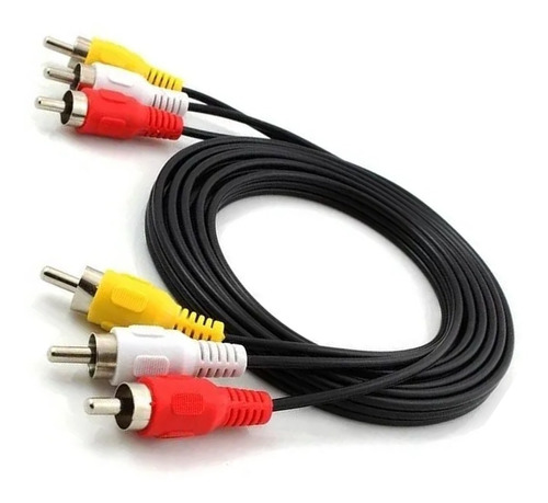 Pack X 3 Cable 3 Rca A 3 Rca Macho 1.5 Metros Audio Y Video