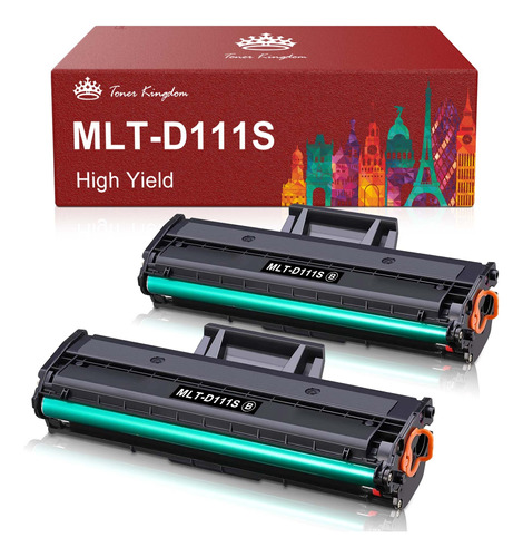 2 Pieza Cartucho De Tóner Para Samsung Mlt-d111s