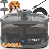 Sibays Fuente De Agua Para Perros Grandes 300 Onzas 2.4