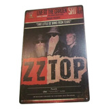 Poster Anuncio Cartel Placa Zz Top Decoracion Bar Casa Rock 