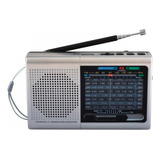 Radio Portatil Am-fm 9 Bandas Recargable Usb Bluetooth + Mp3