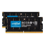 Memoria Ram Crucial 64gb (2x32gb) Ddr5 4800 Mhz Sodimm