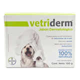 Jabon Vetriderm Dermatologico Perros Y Gatos Bayer 100gr