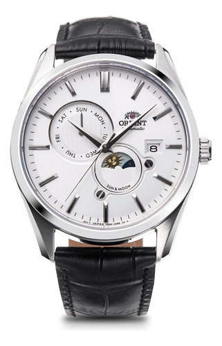 Reloj Orient Contemporary Rn-ak0305s Orient Contemporary Color De La Correa Negro Color Del Bisel Acero Inoxidable Color Del Fondo Blanco