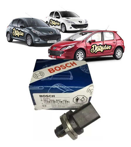 Sensor Presion Combustible Rampa Peugeot 206 207 306 307 Hdi