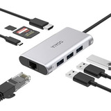 Hub Usb C Con Vga, Yiyoo 10 En 1 Con Ethernet, Hdmi 4k, Usb 