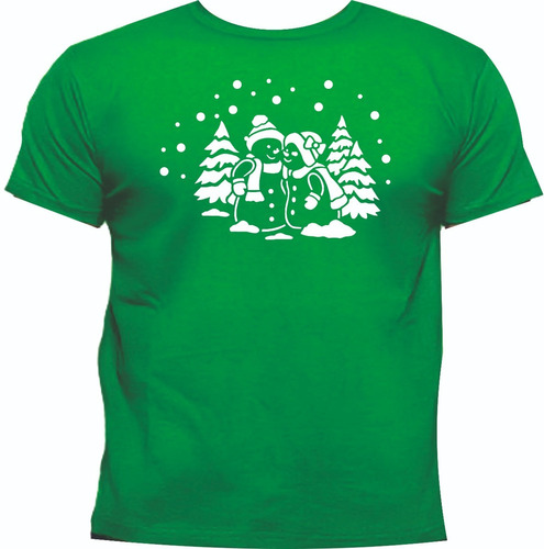 Camisetas Navideñas Muñeco Nieve Arbol Navidad Vinil 1