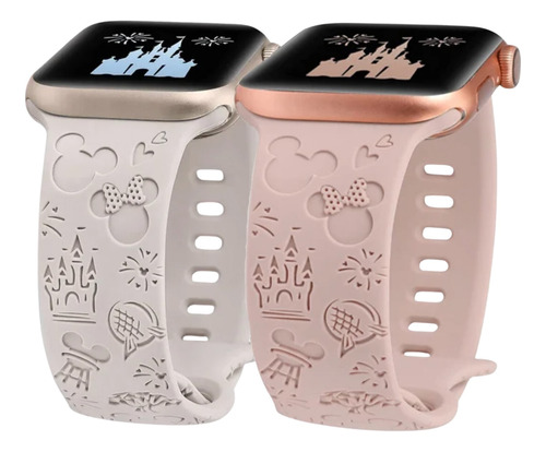 Pulseira Mickey Silicone Baixo Relevo Para Apple Watch 