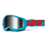 Goggles Moto Strata 2 Summit Silver Lens 100% Originales Color De La Lente Plateado Talla Unitalla