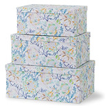 Cajas De Cartón Decorativas Tapa - Set De 3 Cajas De P...