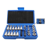 Set Dados Torx Con Orificio De Seguridad 3/8 Profesional