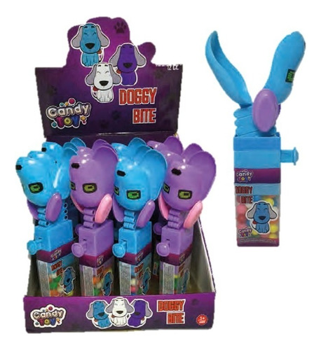 Candy Toy Juguete Perrito Pop Con Dulces X12 Unid