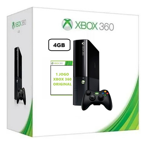 Console Xbox 360 Slim 4gb Travado - Com Caixa - 1 Controle Original + Brinde Original - Com Garantia - Full