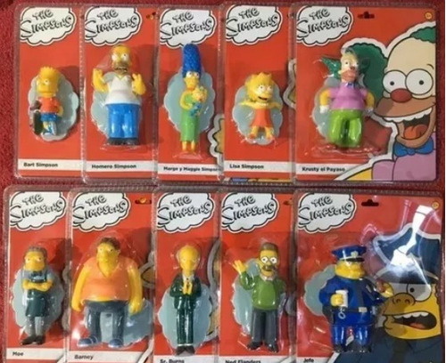 Colección  Los Simpsons  7 Muñecos Y Revistas (leer Descrip)