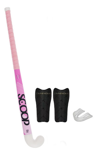 Palo Hockey Inicial Scoop Canilleras Bucal Kit Combo Adulto