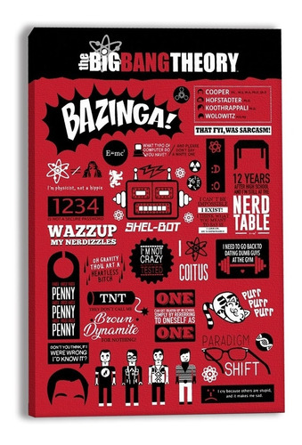 Cuadro Canvas The Big Bang Theory Quotes Serie De T.v