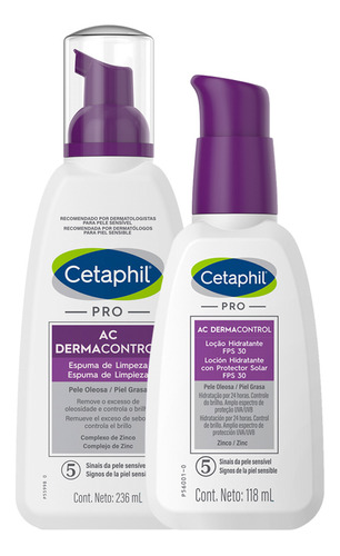 Set Cetaphil Cuidado Diario Pro Ac Dermacontrol Piel Grasa