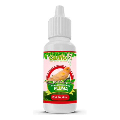 Tónico para cambio de pluma aves pequeñas Cariño TCP001 administración en época de muda adicionado con vitaminas calcio fósforo y selenio 40ml | MercadoLibre