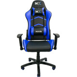 Cadeira Gamer Mx5 Giratoria Preto Azul Giratoria Confortavel