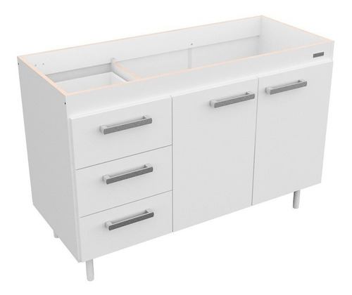 Bajo Mesada 2 Puertas 1.20 Cocina Mueble Express Mosconi Color Blanco