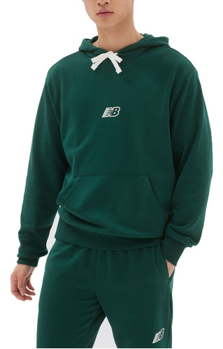 Buzo Hoodie New Balance Essentials Fleece Green 5015