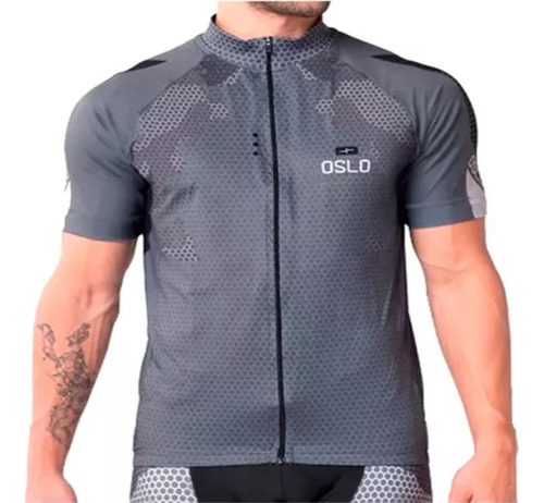 Remera Jersey Oslo Bogota Hombre Ciclismo Bolsillos Cierre 