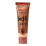 Base Líquida Soft Matte Bege 2-3-4-5-6-7-8 Ruby Rose Hb 8050 Tons Matte Bege 6