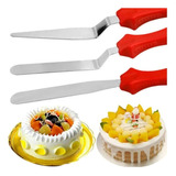 Set 3 Espatulas De Reposteria Acero Inox Escalon Recta