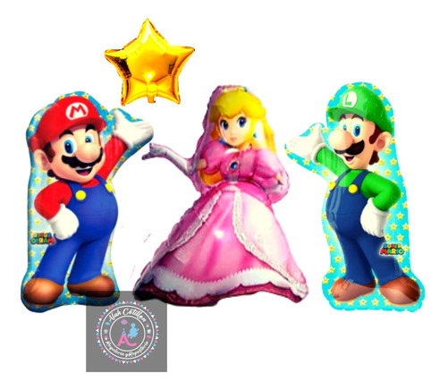 Combo Globos De Cumpleaños Super Mario Kit Completo N°2