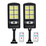 Pack 2 Foco Solar Led Exterior Sensor Movimiento Y Control R