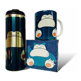 Termo +taza Diseño De Snorlax Anime Pokemon