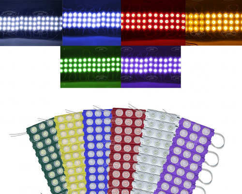 20 Pz Modulos 3 Led Tipo Sombrero 12v Varios Colores