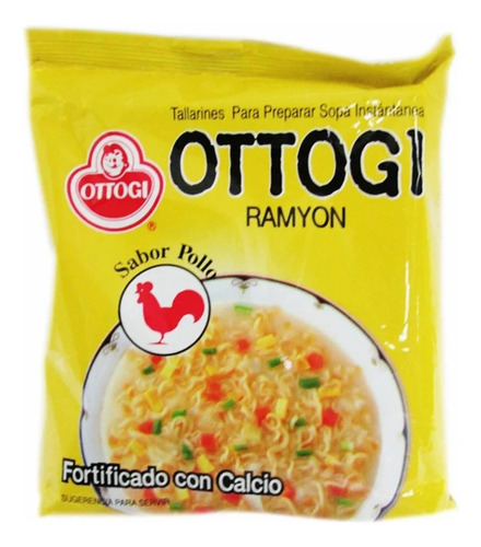 Ramen Coreano Ottogi Ramyon Pollo 4 Piezas