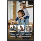 Quadro Personalizado Varal De Fotos Presente Dia Dos Pais