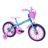 Bicicleta Feminina 3 A 5 Anos Princesas Para Meninas Cor Anis