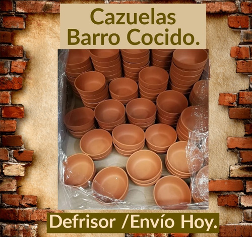  Cazuela Barro Cocido Natural #17 Cm T/ Horno Envio Hoy !!´p