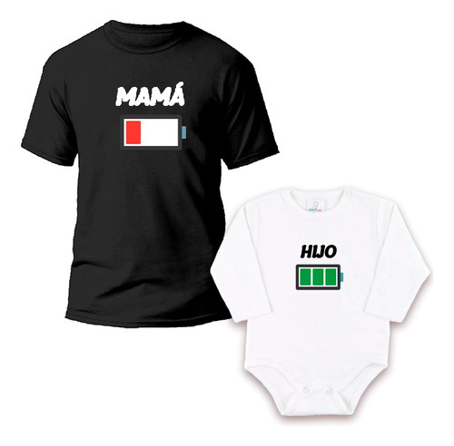 Combo Regalo Día De La Madre Body De Bebe Más Remera Mamá