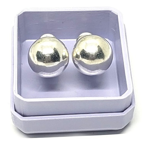 Aros Abridores  Bolitas Lisas 8 Mm - Plata 925