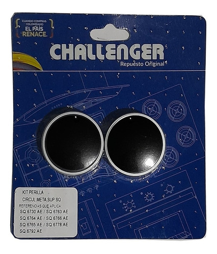 Kit De Perillas Circular Metálica Para Estufa Sq Challenger