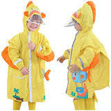 Poncho Impermeable Para Niños Diseño De Pez Talla S Amarillo