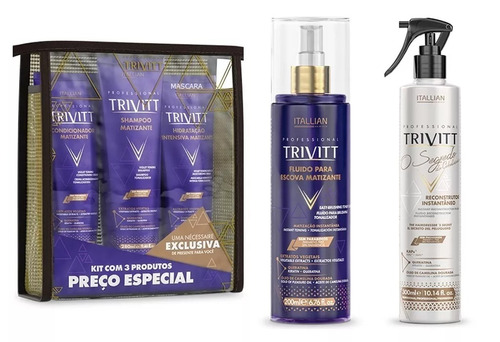 Kit Trivitt Matizante 5pçs:kit Home Care+ Fluido + O Segredo