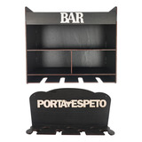 Kit Adega Bar Porta Espetos Churrasco De Parede Decoração