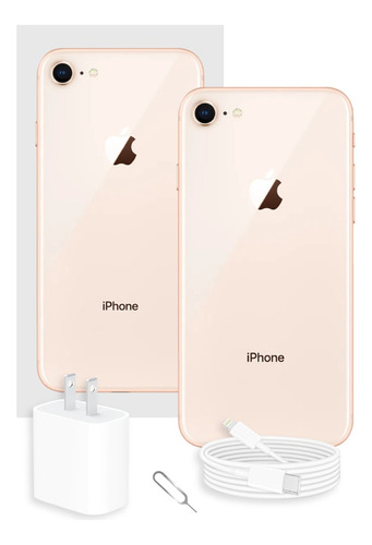  Apple iPhone 8 64 Gb Oro Con Caja Original Batería 100% 