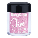 Ruby Rose Glitter Solto Shine Pink 6g Cor Da Sombra Rosa