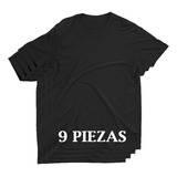 Playeras Por Mayoreo Lisas Y De Color Negro (9 Pzas) Hombre