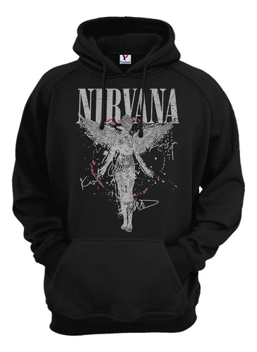 Sudadera Yazbek Nirvana, Unisex Con Capucha Y Cangurera M18